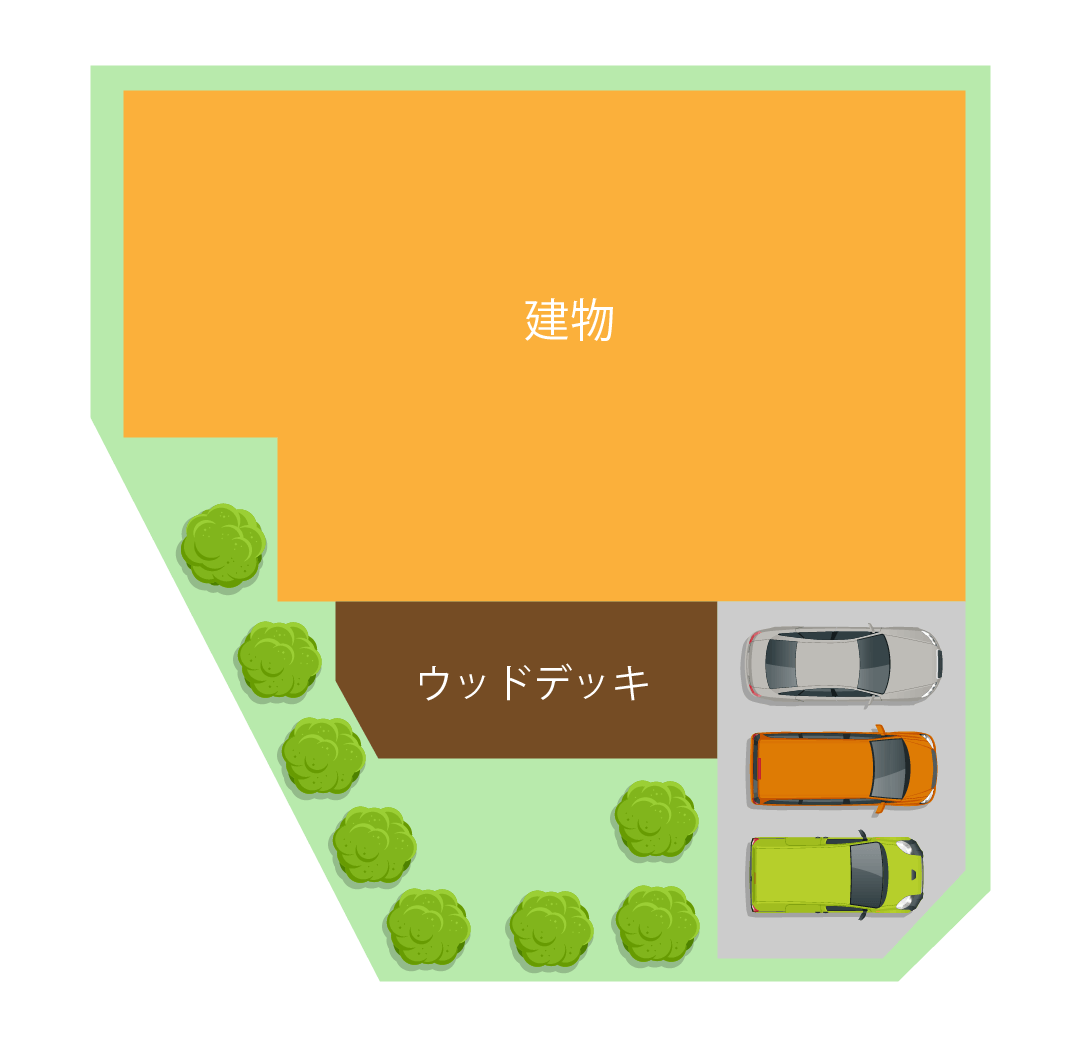 台形地戸建間取り図