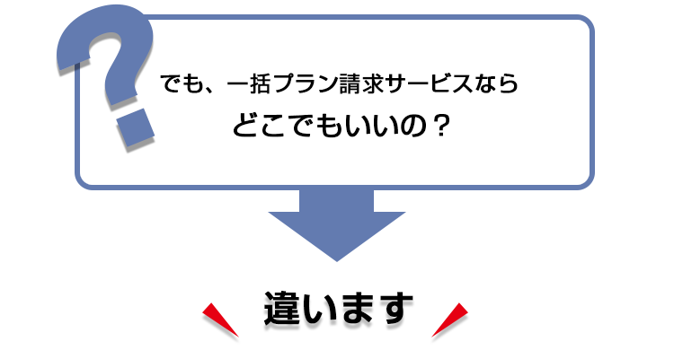 一括プラン請求サービス選びの3つの条件